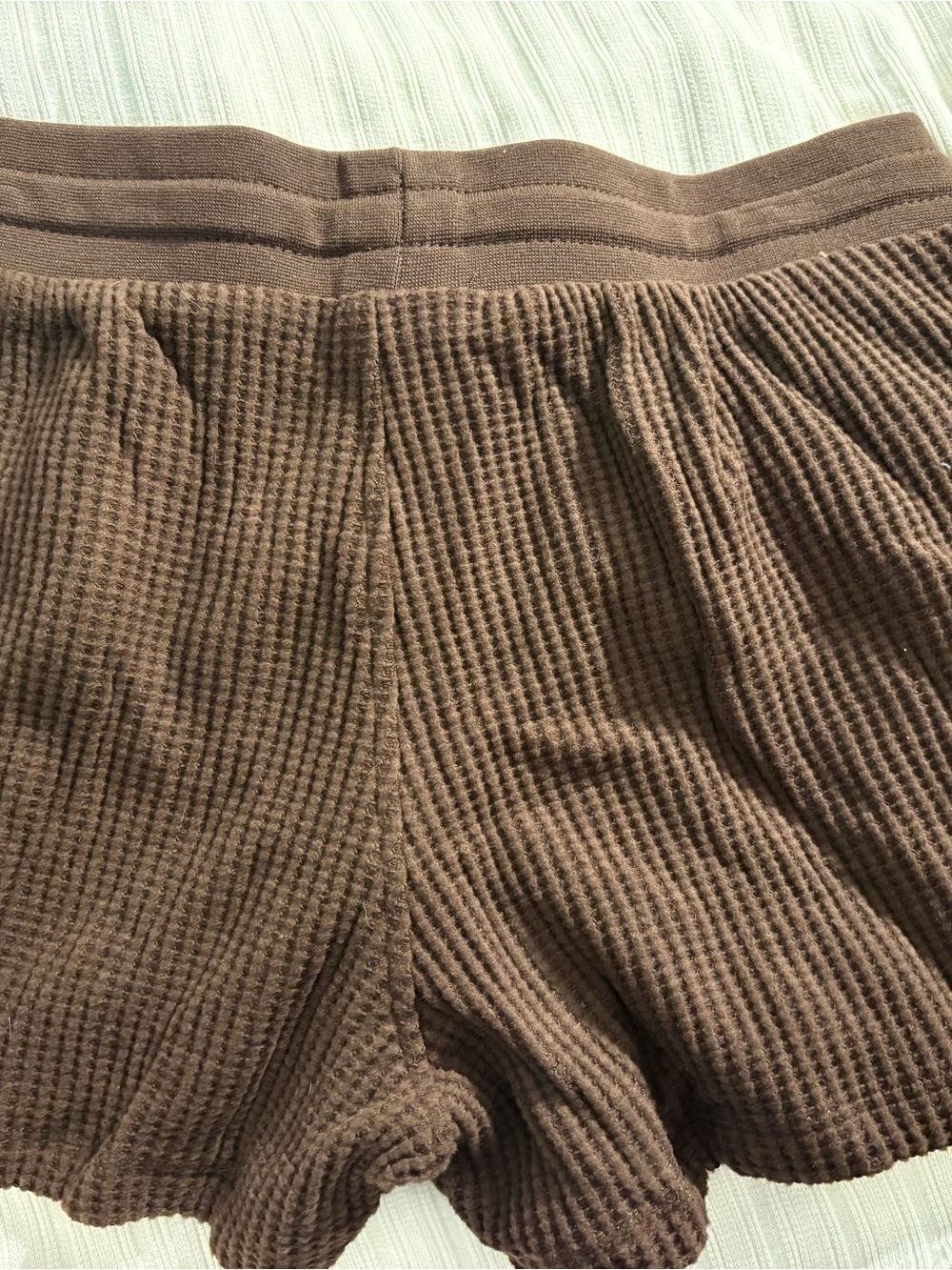 Auden Brown Drawstring Athletic Shorts with White Tie - Picture 6 of 6